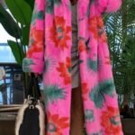 Fuchsia Mink Coat Designer Print 664