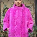 Fuchsia Mink Section Jacket BA87554
