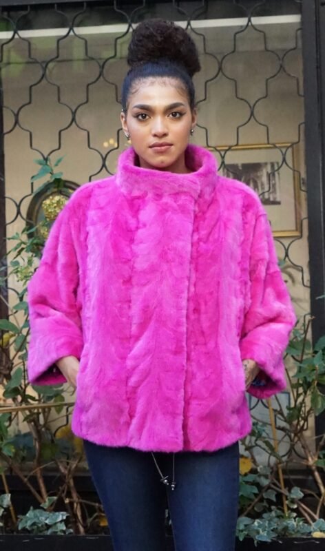 Fuchsia Mink Section Jacket BA87554