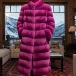 Fuchsia Rex Rabbit Coat 3833