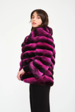 Fuchsia Chinchilla Jacket Astrid - Image 4