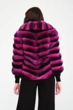 Fuchsia Chinchilla Jacket Astrid - Image 2