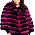 Fuchsia Chinchilla Jacket Astrid