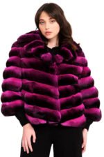 Fuchsia Chinchilla Jacket Astrid