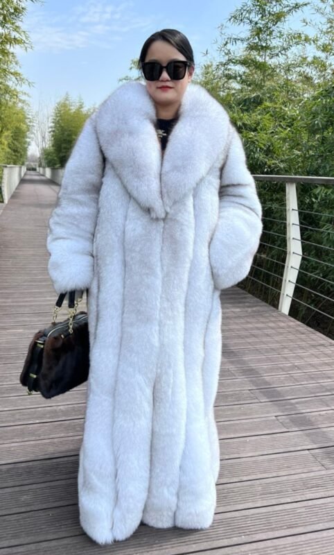 Full Length Blue Fox Coat 3883