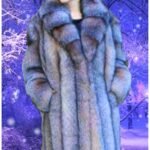 Full Length Crystal Fox Fur Coat 7024