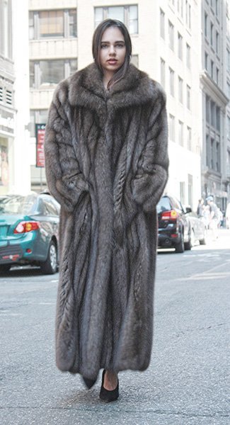 Full Length Russian Sable Fur Coat 90789