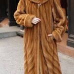 Full Length Whiskey Mink Coat Directional 2326