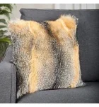 Full Pelt Grey Fox Fur Pillow