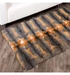 Full Pelt Grey Fox Fur Rug
