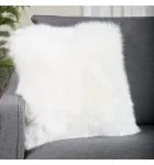 Full Pelt White Fox Fur Pillow