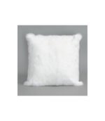 Full Pelt White Rabbit Fur Pillow