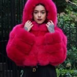 FUSHIA FOX JACKET HOOD 89348