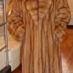 Golden Canadian Sable Coat Cross Cur Shawl Fur Collar 9156