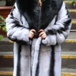 Gray Black Rex Rabbit Stroller Fox Collar 484646