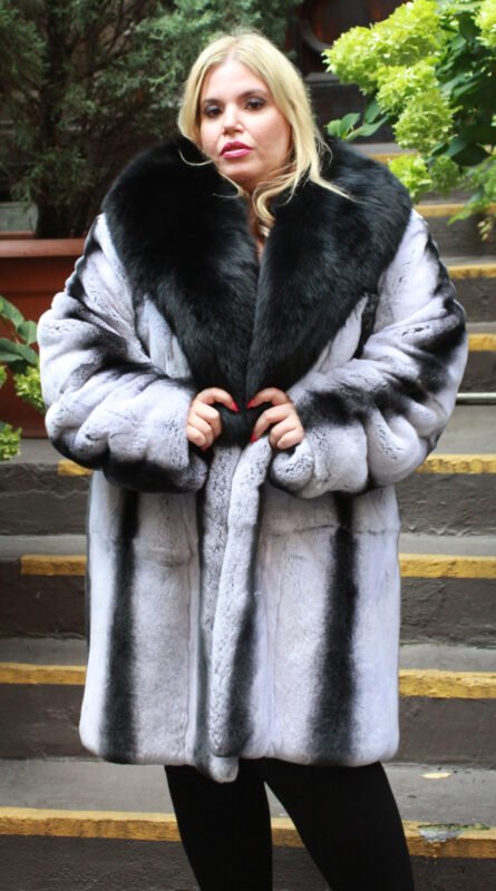 Gray Black Rex Rabbit Stroller Fox Collar 484646