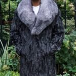 Gray Persian Swakara Men's Stroller Fox Collar 744564