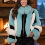 Green White Fox Jacket 6336