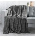 Grey Knit Mink Throw