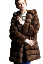 Hooded Sable Fur Coat