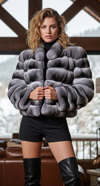 Horizontal Chinchilla Jacket 4484
