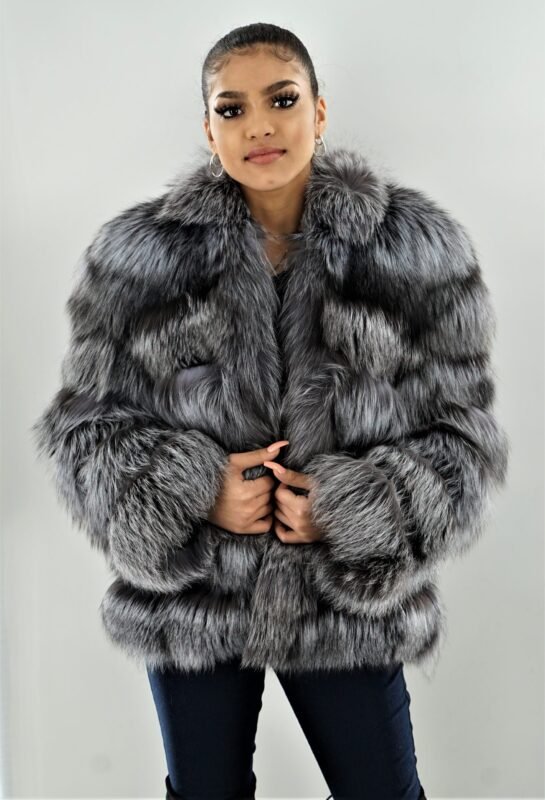 Horizontal Silver Fox Jacket 13422