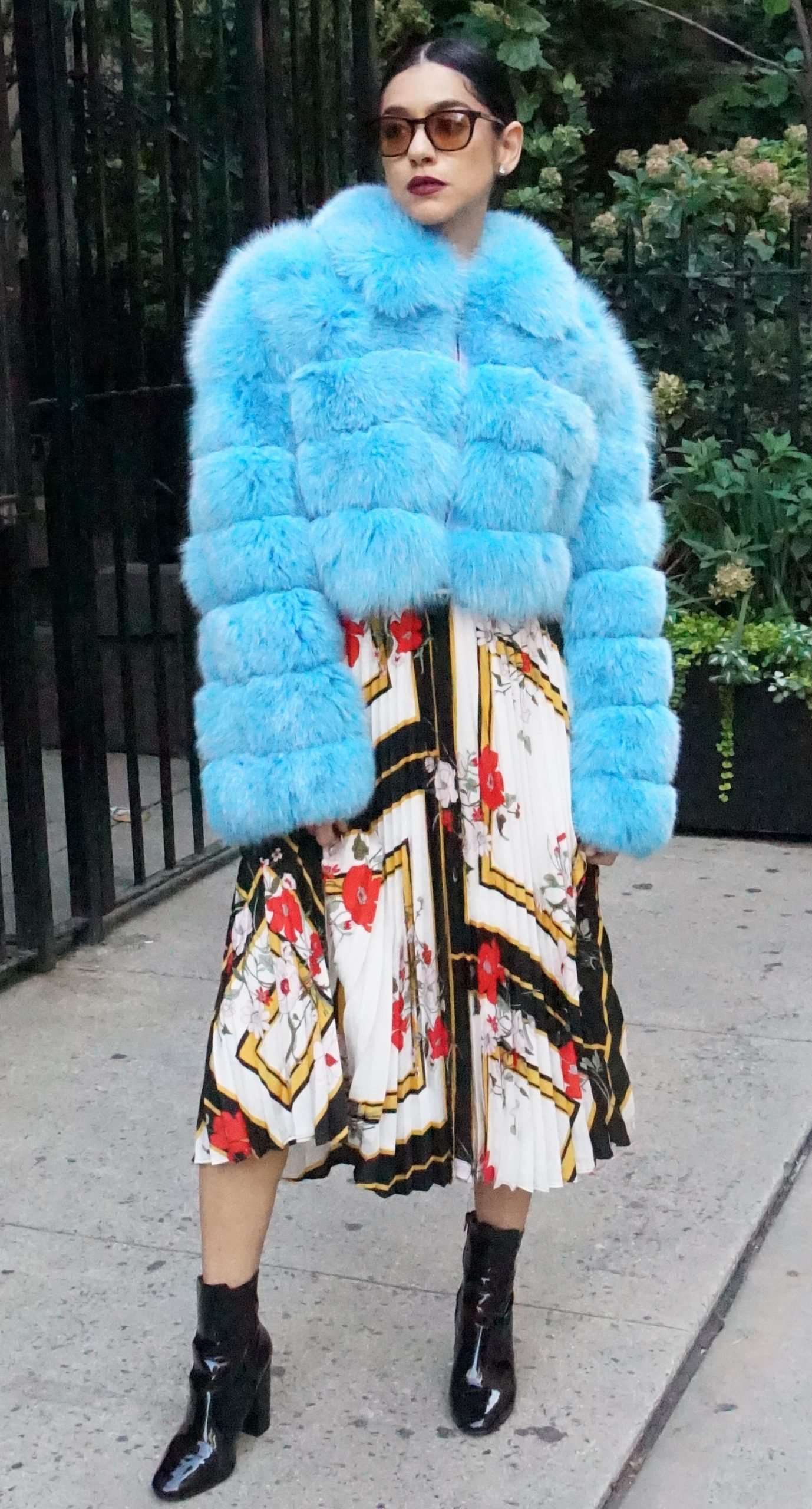 Horizontal Sky Blue Fox Jacket 93312 Horizontal Sky Blue Fox Jacket 93312