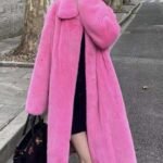 Hot Pink Mink Coat 28383