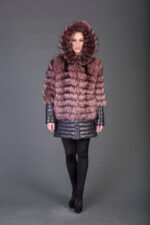 Pink Racoon Fur coat