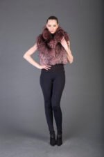 Pink Racoon Fur coat - Image 3