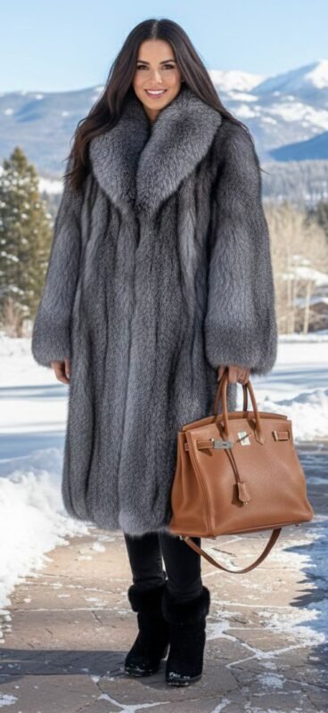 Indigo Fox Coat 5656