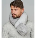 Kaylen Blue Fox Fur Pull Through Scarf