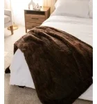 Mahogany Knit Mink Throw