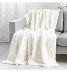 White Knit Rex Rabbit Fur Throw