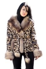 Rex Rabbit Fur Jacket Sheared Leopard - Image 6