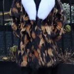 Lion Colored Fox Coat White Fox Collar 76555