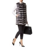 Long Chinchilla Fur Vest - Image 2