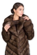 Long Brown Sable Fur Coat Cleopatra - Image 2