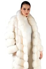 Long White Sable Fur Coat