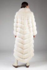 Long White Sable Fur Coat - Image 4
