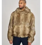 Lucas Natural Brown Bomber Jacket