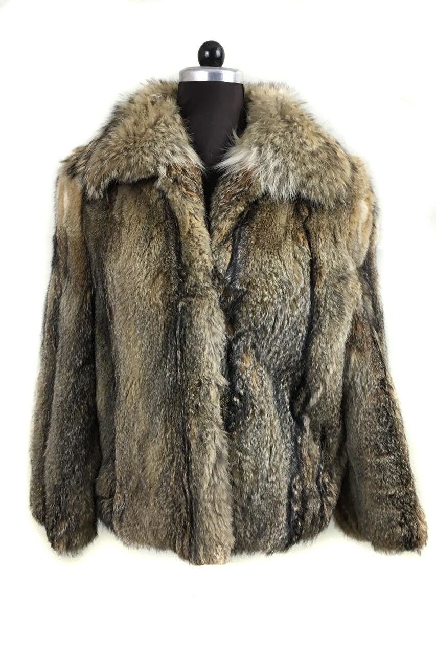 lynx-fur-coat-mens-rugged__06406 Men's Lynx Fur Coat With Fin Raccoon Collar Halfskins - Image 1