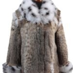 Fur Coat Bobcat Lynx White Spotted Fox Collar and Cuffs