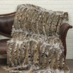 Lynx Sectional Fur Blanket Throw