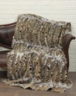 Lynx Sectional Fur Blanket Throw