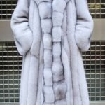 Magnificent Full Length Plus Size Blue Fox Fur Coat 67580