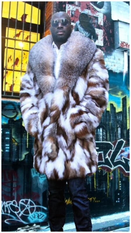 Men Fox Multi-Color Stroller Crystal Fox Collar 74263