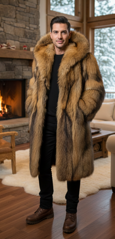 Men’s Finnish Raccoon Coat 8271