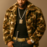 Men's Army Fatigue Mink Fur Jacket 8800