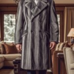 Men's Blue Iris Long Mink Coat 37373